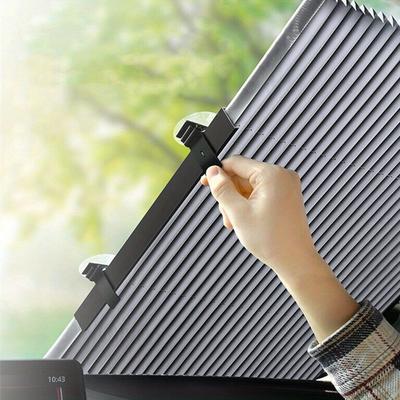 TEMU Anikers Sunshade Roller For Windscreen - Reflective Aluminum Foil, Telescopic Design, Fit For Cars & Trucks, Durable & , Outdoor Driving Protection, Sleek Vehicle Accessory, Reflective Surface Image