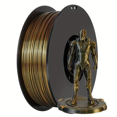 TEMU 1kg Dual-tone Black & .75mm Pla Filament For 3d Printing - High-quality Material, 1000g Spool 3d Printer Filament Refills, Precision Printing | Glossy 3d Prints | Highquality Spool