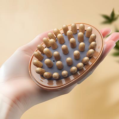 TEMU Whole Body Cushioned Meridian Brush, Plastic Guasha Massage Tool For Abdominal And Legs, Soft Brush Home Massager, Product|massage Tool|soft Bristles