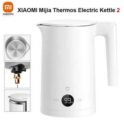 XIAOMI Mijia Thermos Electric Kettle 2, 220V 1800W Fast Water Boiler Smart Temperature Control and Display Tea Coffee Pot 1.5L