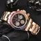 Orologio da uomo di lusso orologio arcobaleno in oro rosa orologio VK63 orologio in vetro zaffiro orologio impermeabile cassa 39,3 supporto logo personalizzato
