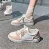 Vulkanisierte Damenschuhe, flach, klassisch, sportlich, zum Schnüren, Skateboard, Brettschuh, zum Gehen, weiße Laufsneaker