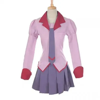 Anime Senjougahara Hitagi Cosplay Hanekawa Tsubasa Kostüm Party JK Uniform Vollen Satz Weibliche Halloween Outfits Image