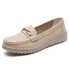 Damen Slip-on-Leder-Freizeitschuhe, Damen, schwarze Mokassins, Sneakers, bequeme, rutschfeste,