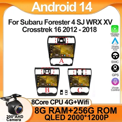 Android 7862 For Subaru Forester 4 SJ WRX XV Crosstrek 16 2012 - 2018 Car Multimedia Auto Stereo