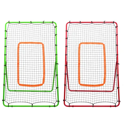 Rebound Net for Baseball & Volleyball,6x4.6 Ft Baseball Pitch Back Aid Training Net with Angle Adjustment