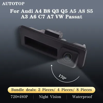 Vehicle Backup Camera For Audi A4L A5 A3 Q3 Q5 RS6 Car Rear View Trunk Handle Camera For VW Passat