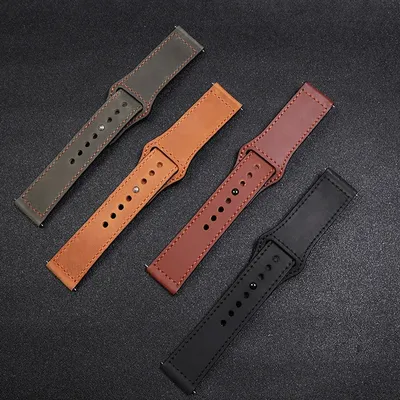 Lederarmband für Samsung Galaxy Watch 7/6/5/pro/4/Classic/Active 2 Armband 20 mm 22 mm Armband Amazfit GTS/GTR 4/3/2 Mini-Band Image