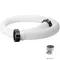 Pompe de filtre de tuyau de pompe de piscine blanche de 59 pouces avec tuyau de remplacement d'adaptateur pour tuyau de piscine de remplacement de diamètre pour piscines hors sol
