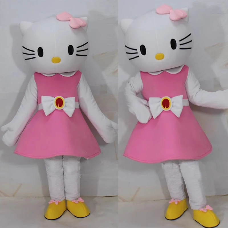 MINISO Hello Kitty Maskottchen Kostüm Rosa Katze Cosplay Kostüm Werbezeremonie Kostüm Party Events Tier Karneval Requisiten