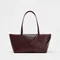 Sac de shopping LONG tissé, sac fourre-tout à poignée supérieure à la mode, sac à bandoulière Simple de couleur unie, sacs à main pour femmes Design de luxe