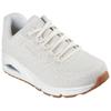 Sneaker SKECHERS "UNO-KAT-NEATO", Damen, Gr. 41, weiß (sanftes weiß), Lederimitat, sportlich, Schuhe, Leo Sneaker, Schnürschuh mit Air-Cooled Memory Foam