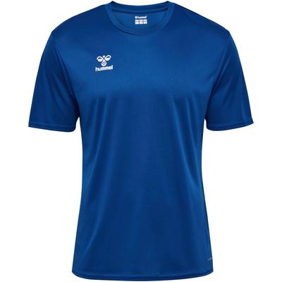 T-Shirt HUMMEL "HMLESSENTIAL JERSEY S/S", Herren, Gr. XXXL, blau (true blau), Obermaterial: 100% Polyester, sportlich, Rundhals, Kurzarm, Shirts Image