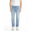 Straight-Jeans REPLAY "GROVER", Herren, Gr. 34, Länge 34, light blau 938, Denim/Jeans, Obermaterial: 99% Baumwolle, 1% Elasthan, casual, straight fit, Jeans, in vielen verschiedenen Waschungen, mit Stretch