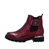 Chelseaboots REMONTE, Damen, Gr. 36, rot (dunkelrot), Lacklederimitat, Elastischer Einsatz, glänzend, modisch, Schuhe, Blockabsatz, Boots, Stiefelette mit praktischem Innen-Reißverschluss
