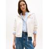 Sweatjacke TOMMY HILFIGER "SCRIPT REG PIQUE ZIP-UP HOODIE", Damen, Gr. XL (42), ivory silk, Sweatware, Obermaterial: 85% Baumwolle, 15% Polyamid, unifarben, casual, regular fit, Langarm, Sweatjacken, mit Tommy Hilfiger Script Logo-Schriftzug