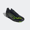 Fußballschuh ADIDAS PERFORMANCE "F50 LEAGUE FG/MG", Gr. 41, schwarz (core schwarz, iron metallic, lucid lemon), Synthetik, Textil, sportlich, Schuhe, geeignet für Rasen- und Kunstrasenplätze