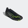 Fußballschuh ADIDAS PERFORMANCE "F50 LEAGUE LACELESS FIRM/MULTI-GROUND BOOTS", Gr. 41, schwarz (core schwarz, iron metallic, lucid lemon), Synthetik, Textil, sportlich, Schuhe, geeignet für Rasen- und Kunstrasenplätze