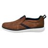 Slip-On Sneaker BUGATTI, Herren, Gr. 45, braun (cognac), Lederimitat, casual, Schuhe, Slipper, Freizeitschuh, Halbschuh mit Stretcheinsatz