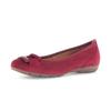 Ballerina GABOR, Damen, Gr. 41, rot (bordeaux), Ziegenveloursleder, unifarben, elegant, Schuhe, Businessschuh, Schlupfschuh mit Hovercraft-Luftkammern