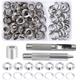 Kit di occhielli, 100 set di occhielli da 10 mm, kit di riparazione per teloni, con 3 strumenti per
