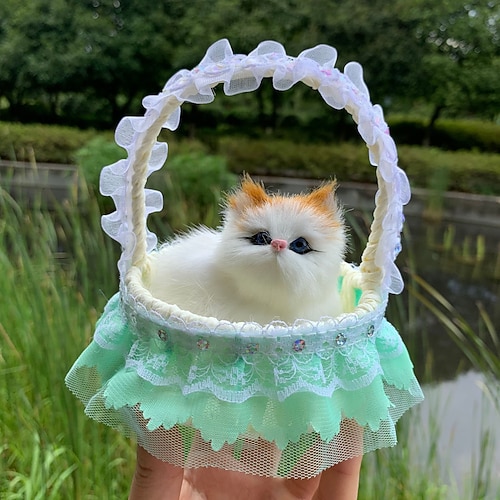 Liebenswerte Simulation Tierpuppe Plüschkatze Spielzeug mit Sound Kinder Spielzeug Dekorationen Stofftiere Weihnachtsgeschenk Image