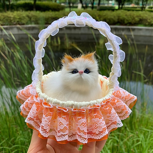 Liebenswerte Simulation Tierpuppe Plüschkatze Spielzeug mit Sound Kinder Spielzeug Dekorationen Stofftiere Weihnachtsgeschenk Image