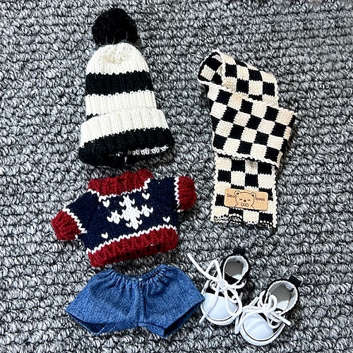 5-teilige Kleidung für beliebte Puppen 17cm Premium Puppenoutfit Zubehör für kreatives Spielen Display (keine Puppe)