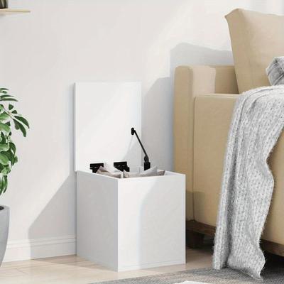 TEMU White Chest 30x35x35 Cm Wooden Material Image
