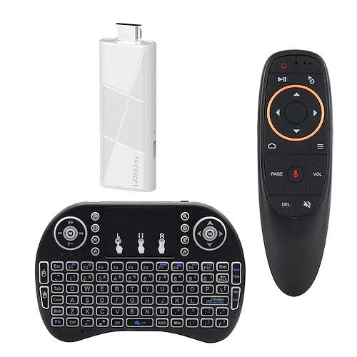 2025 Neuer H96 MAX RK3518 Dongle Mini TV Stick Android 14 Smart TV Box Android14 2GB 16GB 8GB Wifi6 BT 4K HD Sprachmedienspieler mit Sprach-Gyroskop-Fernbedienung Set-Top-Box Medien-Player Image