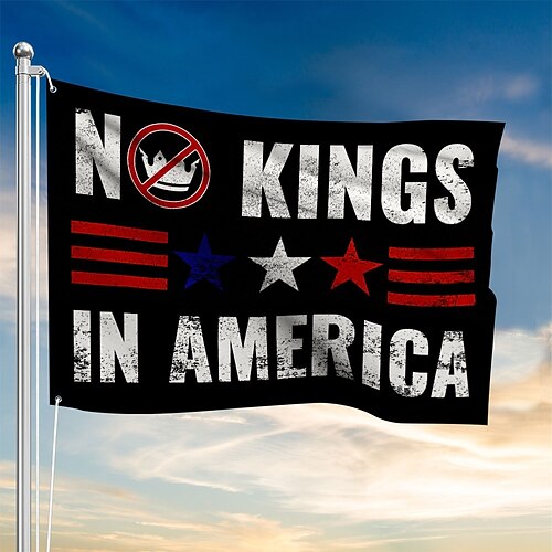 keine Könige protestieren im Freien drinnen mit Ösen Flagge amerikanische Haus Hof Garten Dekorationen Urlaub Banner Zeichen Image
