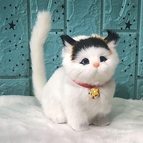 Liebliche Simulation Tiertyp Puppe Plüsch Katze Spielzeug mit Geräusch Kinder Spielzeug Dekorationen Plüschspielzeuge Weihnachtsgeschenk Image