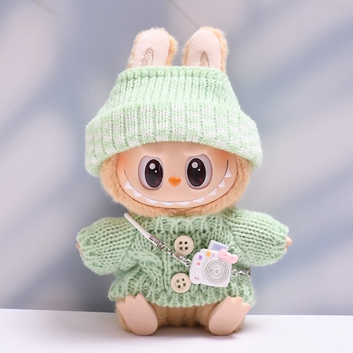 Kleidung für 17 cm große Puppen, modisches Kleidungszubehör (keine Puppe), süßer Pullover, passend für 17 cm große Puppen, weicher Baumwollkleidungsersatz
