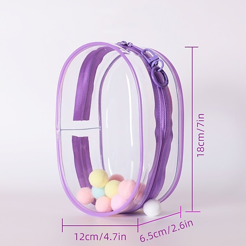 Transparenter Taschen-Schlüsselanhänger für 17/15 cm Plüschpuppe (OHNE PUPPE) Hängende Vitrine Schutzhülle Plastikkiste (transparente Tasche) Weihnachtsgeschenk Image