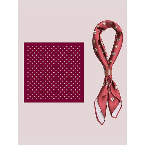 Herren-Halstuch mit Paisley-Muster und quadratischem Halsausschnitt und Lederschnalle, Polyester-Bandana im Vintage-Stil für Outdoor-Reisen, Partys und den Alltag Image