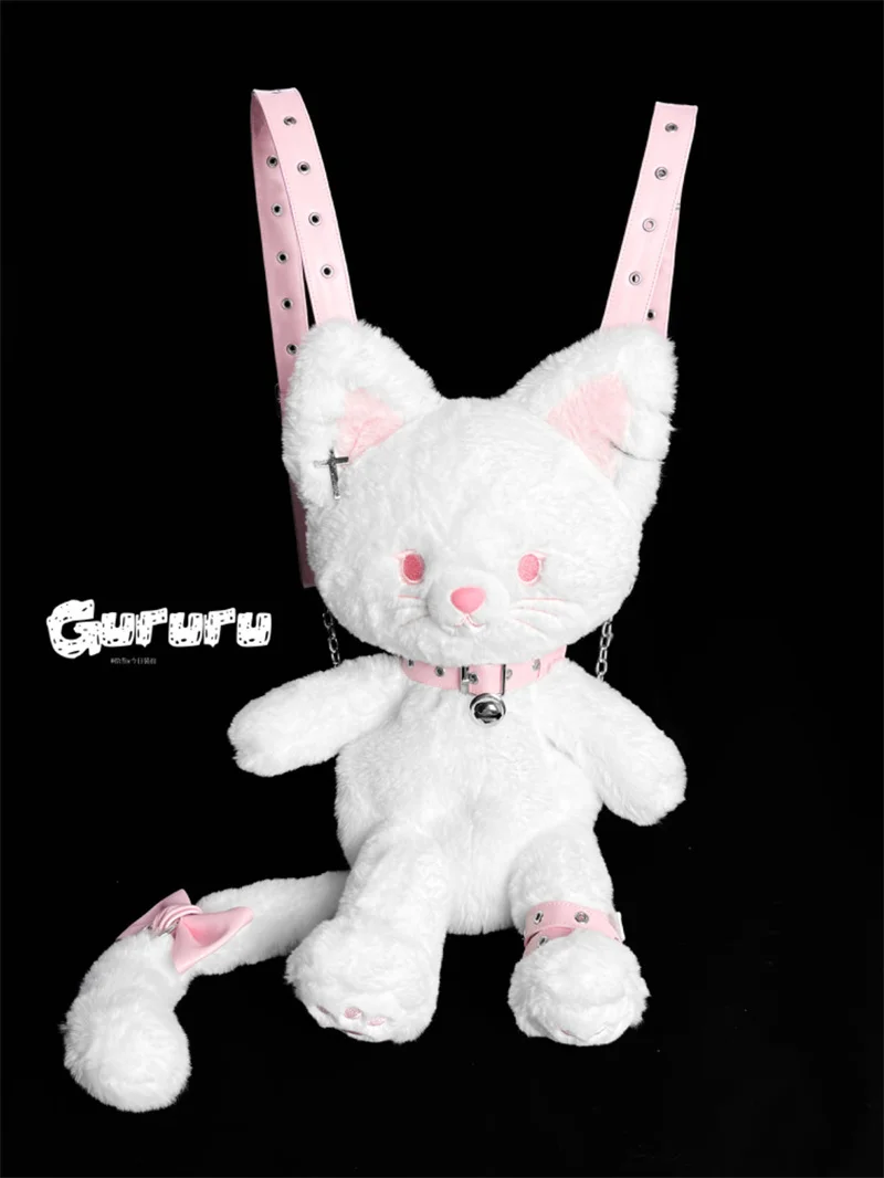 Original Kätzchen Teufel Plüsch Schwarze Katze Puppe Rucksack Lolita und Gothicism Stye Zubehör Cosplay Image