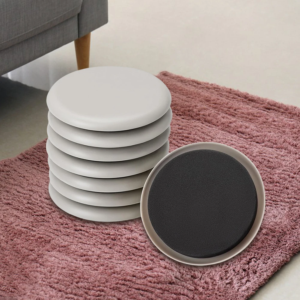 8Pcs Furniture Sliders Furniture Gliders Movers Self-Adhesive Heavy Duty Furniture Movers for Carpet & Hardwood Floors