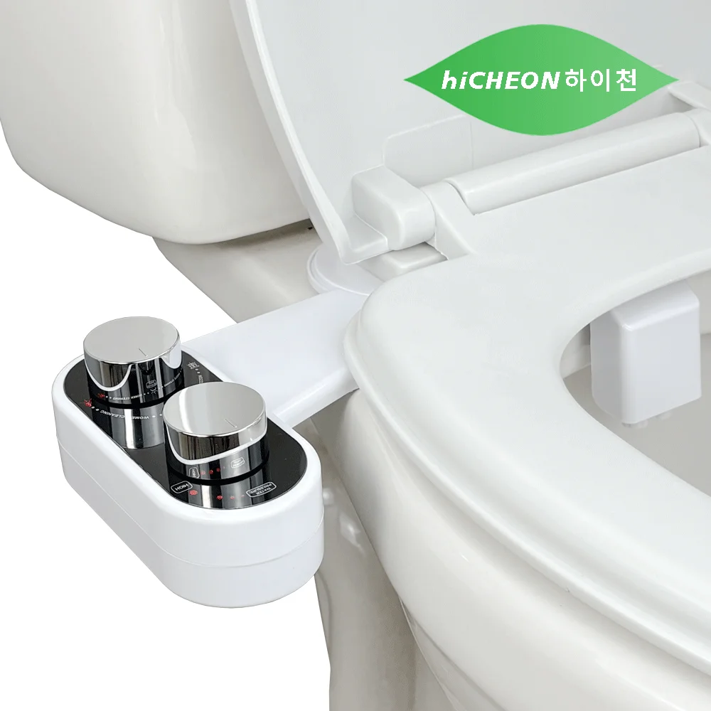 Hicheon Bidet für Toilette, Bidet-Aufsatz, Bidet, Toilettensitzdüse, selbstreinigendes Spray für Po-Waschwasser, Druckkontrolle