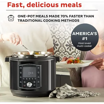 (8 QT) 10-in-1 Pressure Cooker, Slow Cooker, Rice/Grain Cooker, Steamer, Sauté, Sous Vide, Yogurt Maker, Sterilizer, and Warmer