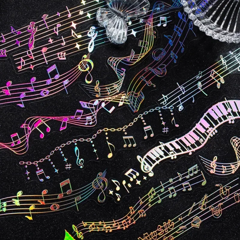 Starry Dreams Series PET-Aufkleber, 6 coole Töne, Galaxie-Themen, 20 Stück, Kaltfolie, Tagebuch-Dekoration Image