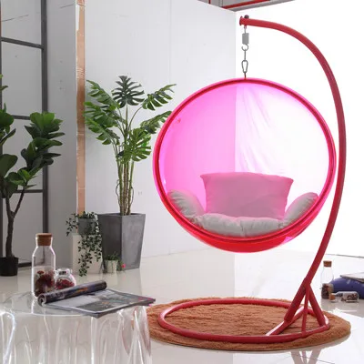 Transparenter Blasenstuhl, Schaukel-Hängesessel, Glas-Hängekorb, Zuhause, Innenbereich, Schlafzimmer, Balkon, Wiege, Hemisphäre, Raumstuhl