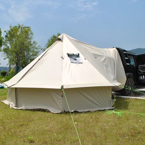 Auto-Hinterkocherzelt, 8-Personen-Autozelt aus mongolischem Jurte, 8-Personen-Tipi-Zelt, Picknick-Pyramiden-Tipi-Zelt für das Auto, Tipi-Hot-Zelt