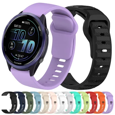 Silikon-Sportarmband für Garmin Forerunner 570/Active 6/Venu SQ 3 2Plus Armband 20 mm 22 mm für Samsung Galaxy Watch Series Band