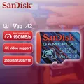 Scheda di memoria SanDisk A2 V30 GAME PLAY 1TB 512GB 256GB 128GB microSDXC UHS-I Flash TF Card U3 4K Scheda Micro SD per tablet telefono