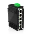 Mini Switch PoE Gigabit Ethernet industriale a 5 porte, ingresso 12 ~ 48V o passivo 12 ~ 24V, guida Din e montaggio a parete