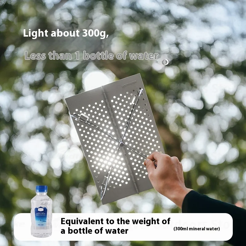 Naturehike Outdoor Mini-Klapptisch, 300 g, ultraleichte Aluminiumlegierung, tragbar, X-Struktur, faltbar, integrierter Camping-Minitisch