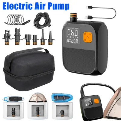 Electric Air Pump High Pressure 25PSI Stand Up Paddle SUP Pump Inflation Paddle Board Pump for Camp Tent Boat Kayak Accessories