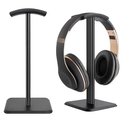 Universal Kopfhörer Ständer Display Halterung Harte Kunststoff Headset Halter für Kopf Gaming Kopfhörer Desktop Kopfhörer Unterstützung Halter Image