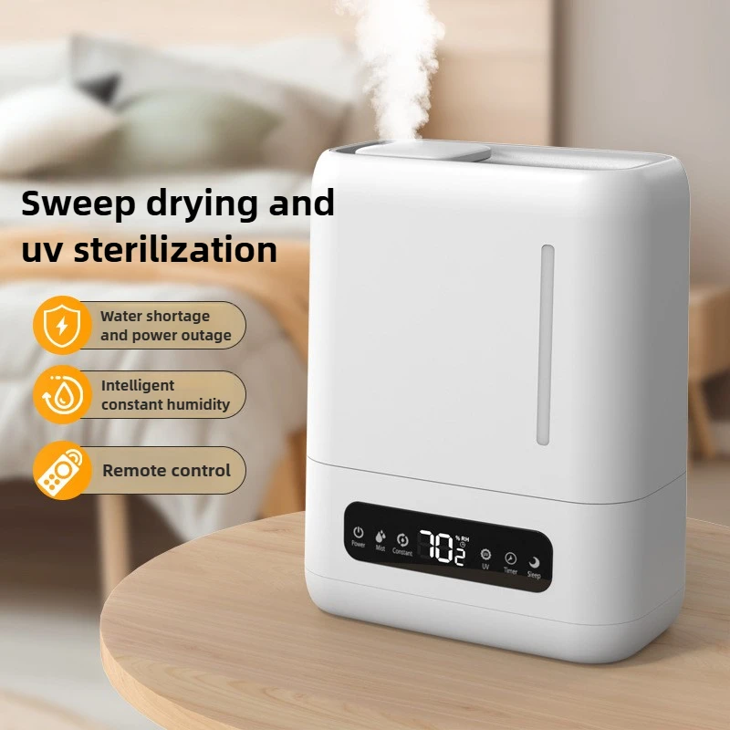 4L intelligenter Luftbefeuchter mit UV-Sterilisation, automatischer Luftfeuchtigkeitskontrolle, 3 Nebelstufen und Aromatherapie, Luftreiniger für den Heim-/Schlafzimmergebrauch Image