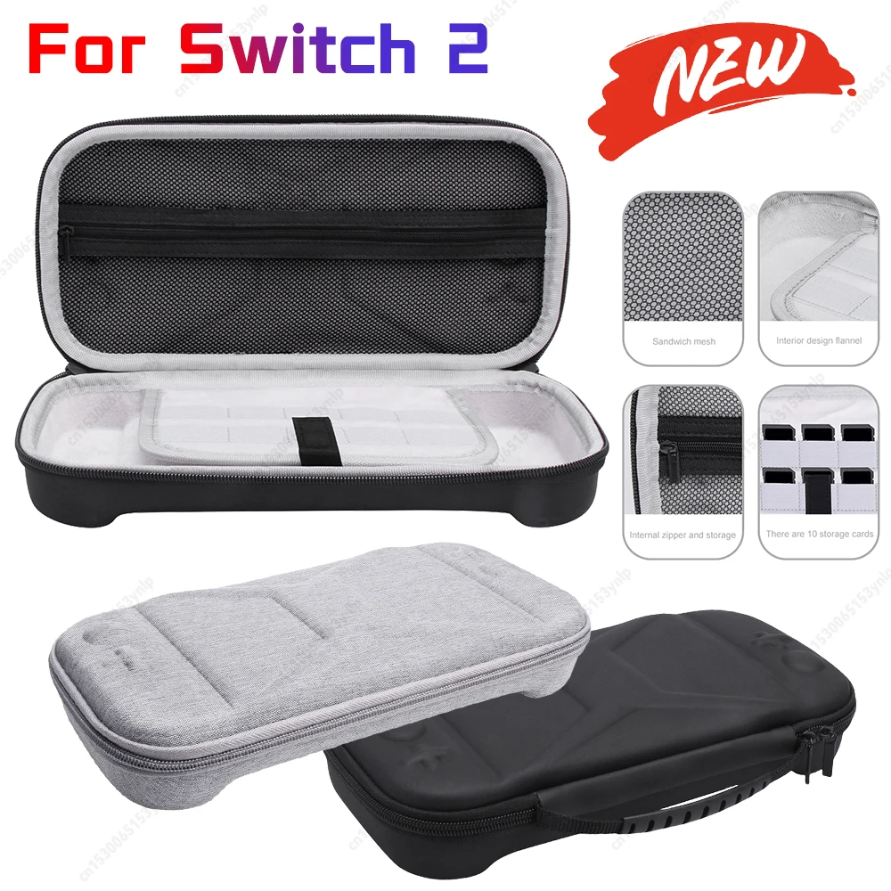 Tragetasche, stoßfest, tragbar, Aufbewahrungstasche, kratzfest, schützende Reisetasche, Organizer-Tasche für Switch 2-Spielekonsole Image